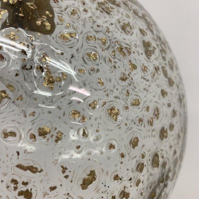 Mid-Century Glass Globe Hanging Lamp with Gold Flakes, 1970s-BGP-1155278