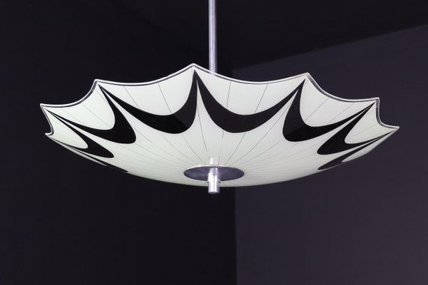 Mid-Century Glass Hanging Pendant Lamp, 1958-TRW-1725839