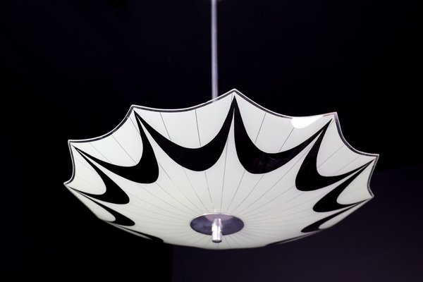 Mid-Century Glass Hanging Pendant Lamp, 1958-TRW-1725839