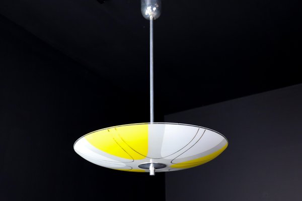 Mid-Century Glass Hanging Pendant Lamp, 1958-TRW-1725840