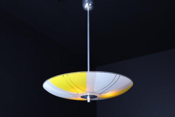 Mid-Century Glass Hanging Pendant Lamp, 1958-TRW-1725840