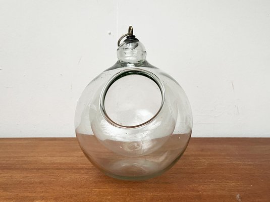 Mid-Century Glass Hanging Planter, 1960s-UAH-1771811