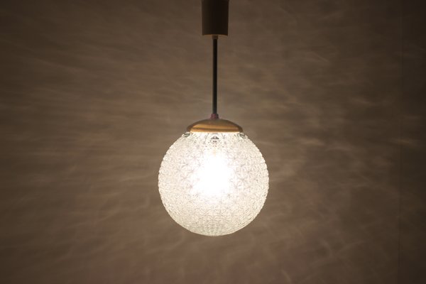 Mid-Century Glass Pendant Lamp, 1960s-TZ-581947