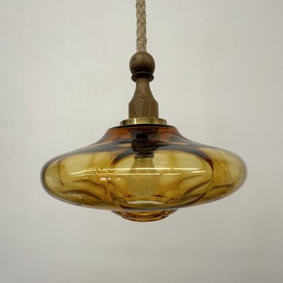 Mid-Century Glass Pendant Lamp, 1970s-BGP-1719576