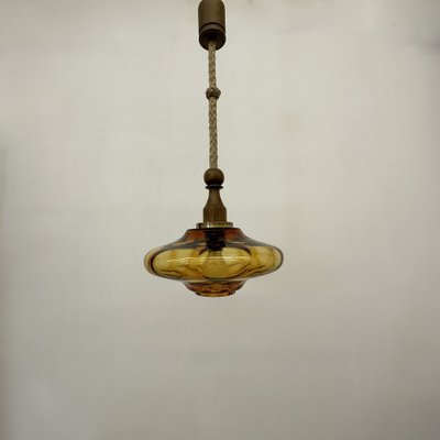 Mid-Century Glass Pendant Lamp, 1970s-BGP-1719576