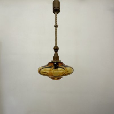 Mid-Century Glass Pendant Lamp, 1970s-BGP-1719576