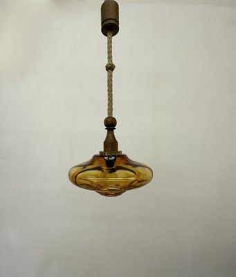 Mid-Century Glass Pendant Lamp, 1970s-BGP-1719576