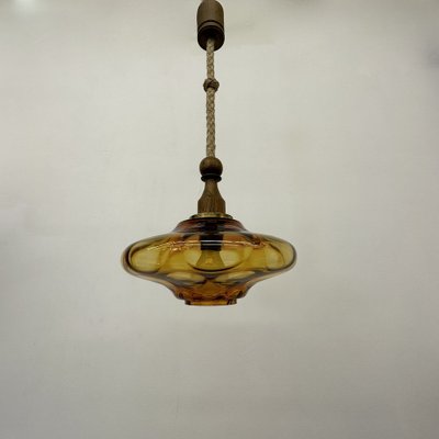 Mid-Century Glass Pendant Lamp, 1970s-BGP-1719576