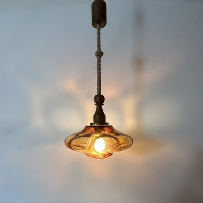 Mid-Century Glass Pendant Lamp, 1970s-BGP-1719576