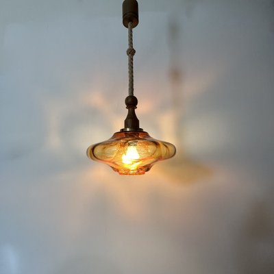 Mid-Century Glass Pendant Lamp, 1970s-BGP-1719576