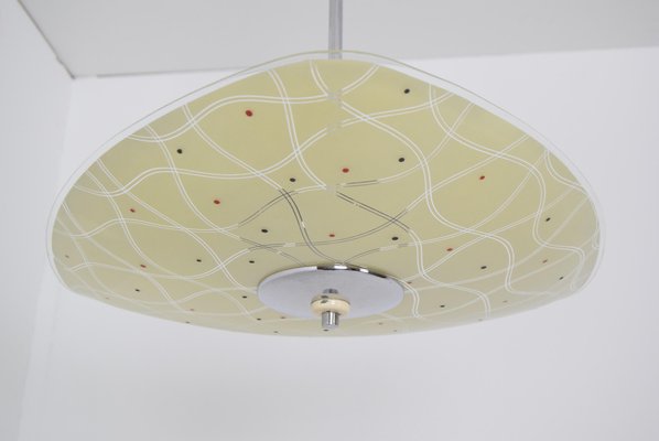 Mid-Century Glass Pendant Lamp, 1970s-TZ-775694