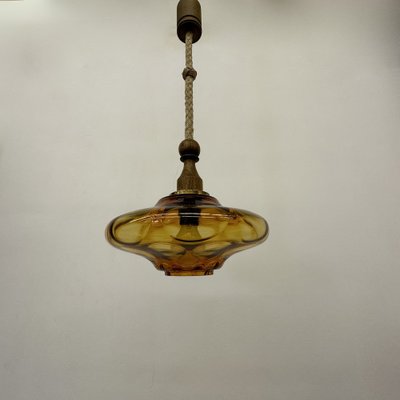 Mid-Century Glass Pendant Lamp, 1970s-BGP-1719576