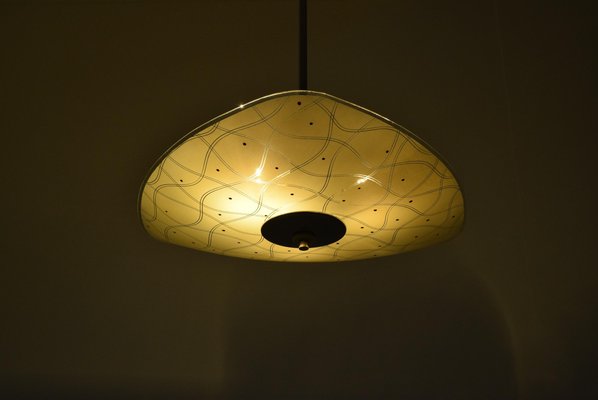 Mid-Century Glass Pendant Lamp, 1970s-TZ-775694