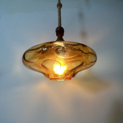 Mid-Century Glass Pendant Lamp, 1970s-BGP-1719576