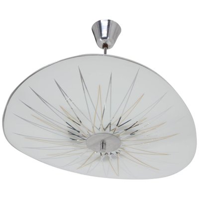 Mid-Century Glass Pendant Lamp from Inva Litoměřice, 1970s-TZ-694421