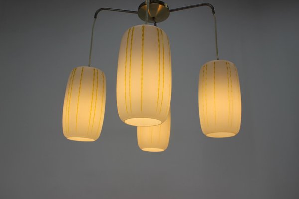 Mid-Century Glass Pendant Lamp, Germany, 1970s-TZ-745586