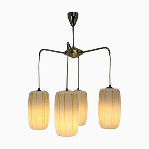 Mid-Century Glass Pendant Lamp, Germany, 1970s-TZ-745586