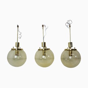 Mid-Century Glass Pendants by Kamenicky Senov, 1960s, Set of 3-TZ-1778199