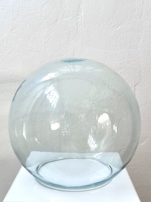 Mid-Century Glass Sphere Vase with Brass Base, 1980s-NOT-1819398