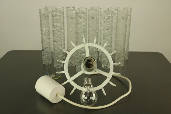 Mid-Century Glass Tube Pendant Lamp from Doria Leuchten, 1960s-FUP-640739