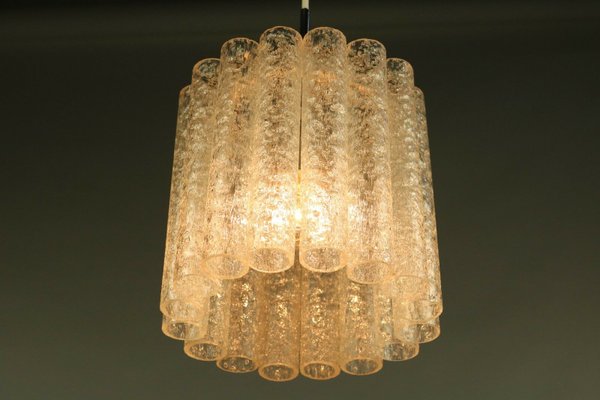 Mid-Century Glass Tube Pendant Lamp from Doria Leuchten, 1960s-FUP-691940