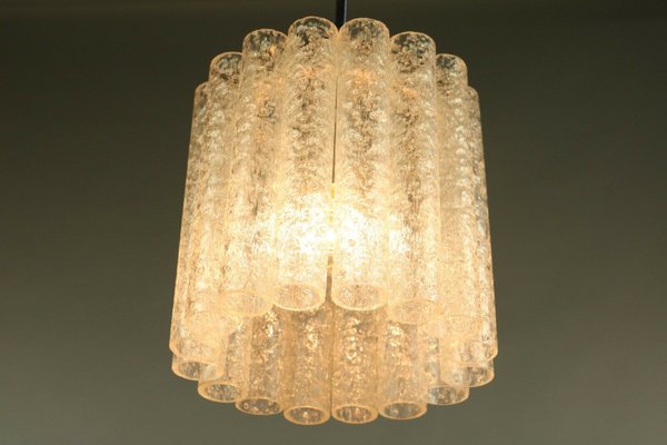 Mid-Century Glass Tube Pendant Lamp from Doria Leuchten, 1960s-FUP-691940