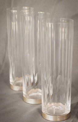 Mid-Century Glasses with Silver Bases, Set of 6-AOI-1350937