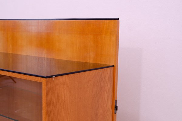 Mid-Century Glazed Cabinet-Bookse by Mojmír Fire for Up Závody, Czechoslovakia, 1960s-HXT-1733144