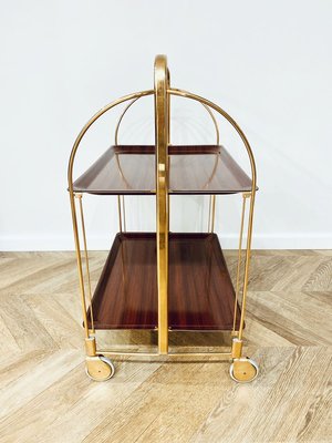 Mid-Century Gold Bar Cart, 1970s-KND-910782