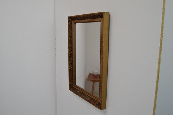 Mid-Century Gold Frame Mirror, 1960s-TZ-1413934