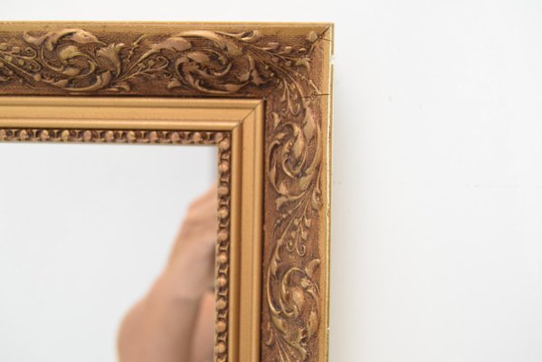 Mid-Century Gold Frame Mirror, 1960s-TZ-1413934