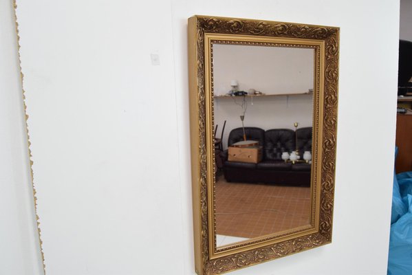 Mid-Century Gold Frame Mirror, 1960s-TZ-1413934