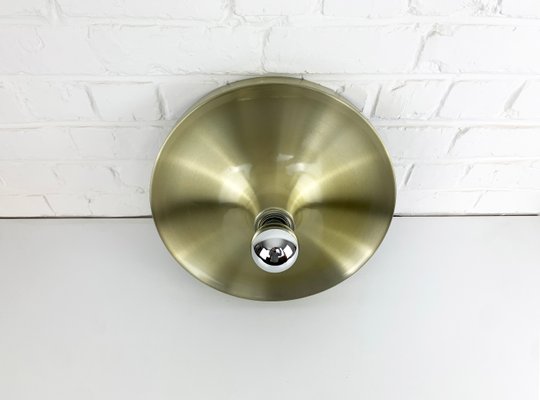 Mid-Century Gold German Flush Light Sconce in the Style of Charlotte Perriand, 1960-70s-ZM-1440702