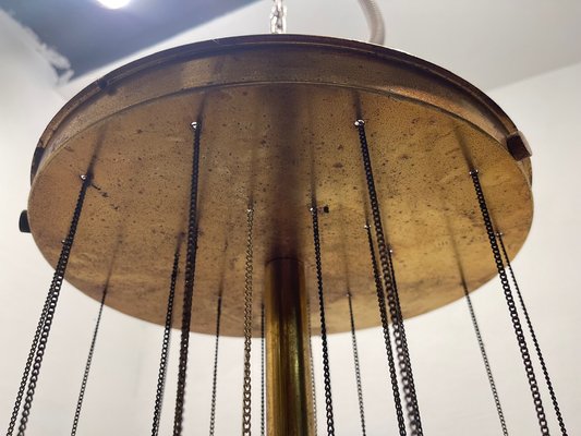 Mid-Century Gold Metal Pendant Light by Gaetano Sciolari, 1970s-JJC-1763132