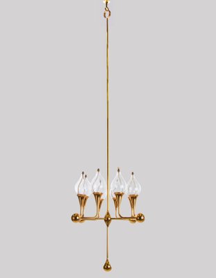 Mid-Century Gold-Plated Oil Candelabra by Freddie Andersen, 1970s-DEK-935083