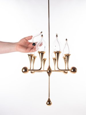 Mid-Century Gold-Plated Oil Candelabra by Freddie Andersen, 1970s-DEK-935083