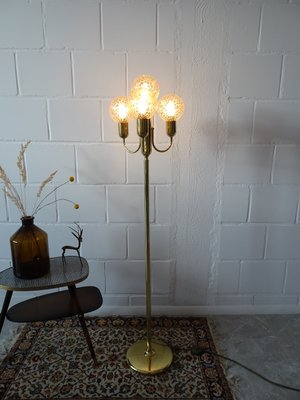 Mid-Century Golden Floor Lamp from Sölken Leuchten-BLG-787244