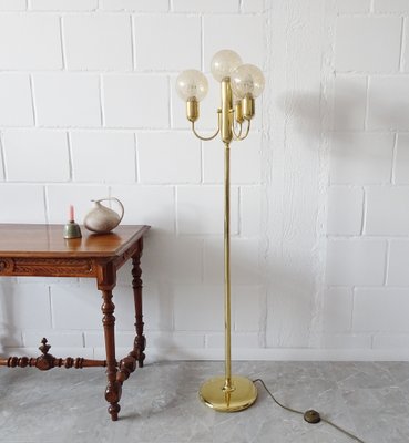 Mid-Century Golden Floor Lamp from Sölken Leuchten-BLG-787244