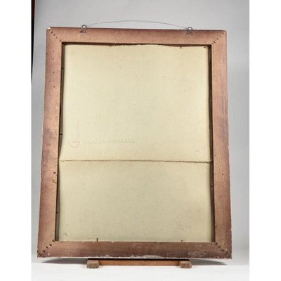 Mid-Century Golden Frame Mirror-RAQ-711943