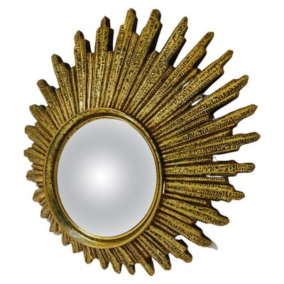 Mid-Century Golden Sunburst Mirror, 1960s-IRH-1114159