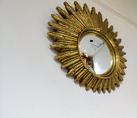 Mid-Century Golden Sunburst Mirror, 1960s-IRH-1114159