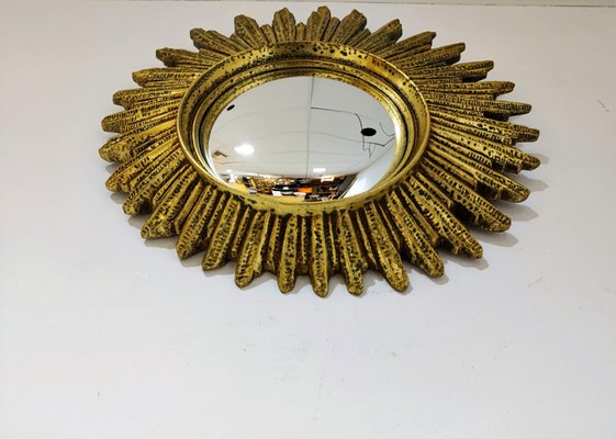 Mid-Century Golden Sunburst Mirror, 1960s-IRH-1114159