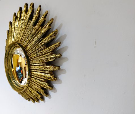 Mid-Century Golden Sunburst Mirror, 1960s-IRH-1114159