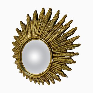 Mid-Century Golden Sunburst Mirror, 1960s-IRH-1114159