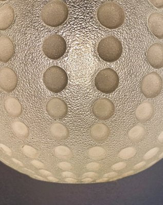 Mid-Century Golf Ball-Shaped Glass Pendant Lamp, 1960s-PYR-1353219