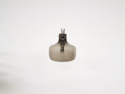 Mid-Century Gray Glass Pendant Lamp, 1960s-ZO-633461