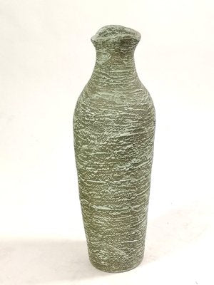 Mid-Century Green Ceramic Floor Vase from Pesthidegkúti, 1970s-UWE-1427590