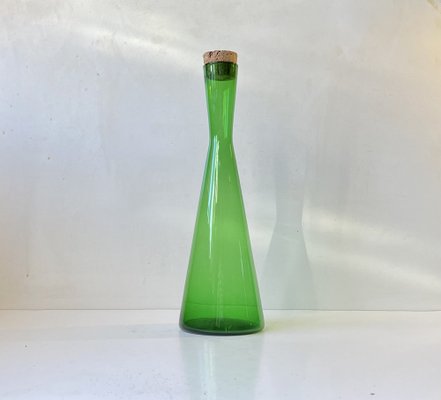 Mid-Century Green Glass Decanter by Per Lütken for Holmegaard, 1960s-LCR-1279829