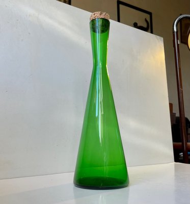 Mid-Century Green Glass Decanter by Per Lütken for Holmegaard, 1960s-LCR-1279829