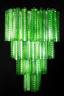 Mid-Century Green Murano Glass Tronchi Four-Tier Chandelier, 1960-MBH-1032526